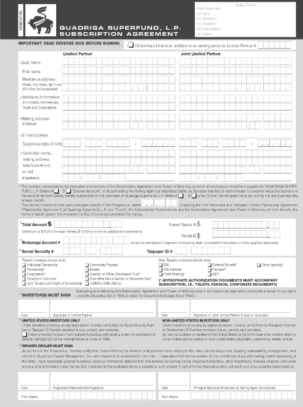 (SUBSCRIPTION AGREEMENTS)